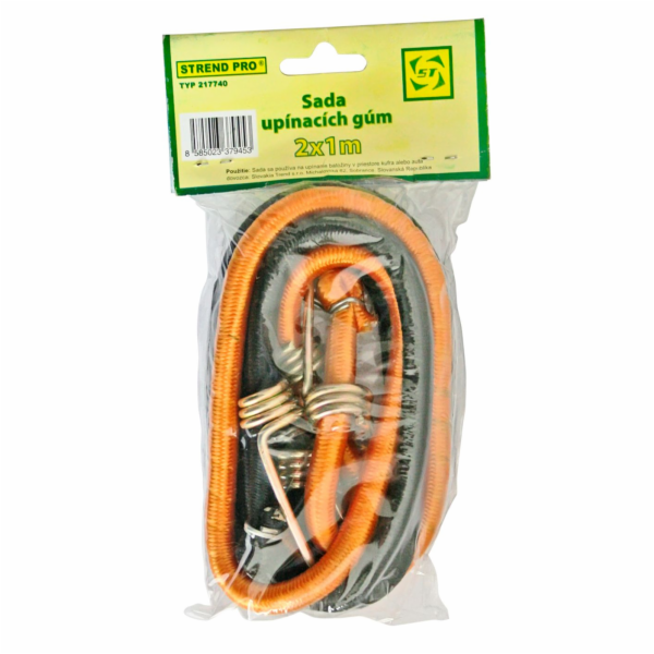 Strend Pro upínací guma LB342, 8 mm, 2x 100 cm, s ocelový...