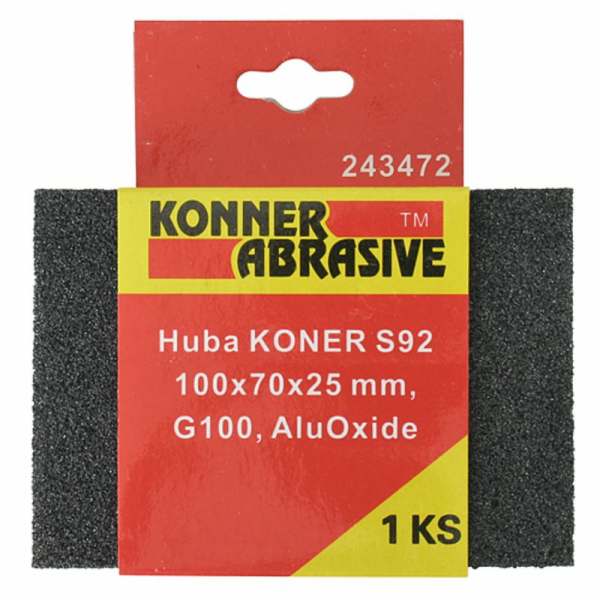 Houba KONNER P60, S92 100x70x25 mm, AluOxid, brusná houba