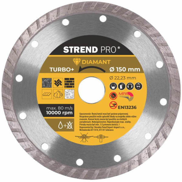 Strend Pro 521C, 150 mm, diamant, Turbo +