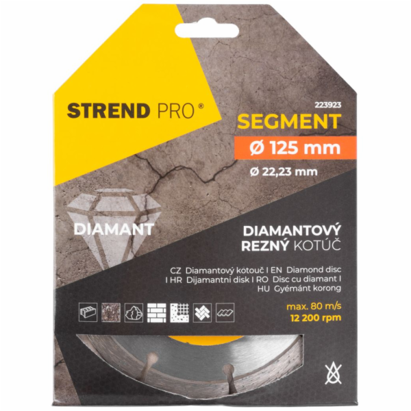 Strend Pro 521A, 125 mm, diamantový, segmentový