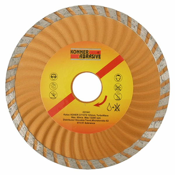 KONNER D71070 230 mm, diamantový kotouč, Turbo Wave