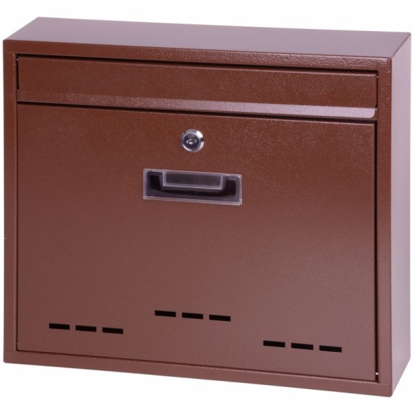 Schránka FLATBLOCK, 31x36x9 cm, poštovní, hnědá