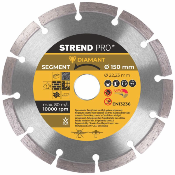 Strend Pro 521A, 150 mm, diamantový, segmentový