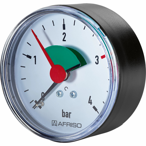 - Tlakoměr axiální 16,7 mm (3/8") 0 bar 4 bary