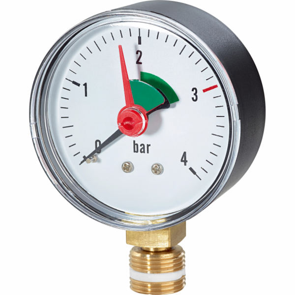 - Tlakoměr 10 mm (3/8") radiální 0 bar 4 bar