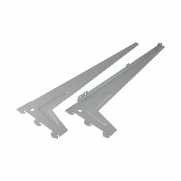 - Úhlový držák s jedním otvorem, stříbrný, 48 cm, 2 kusy