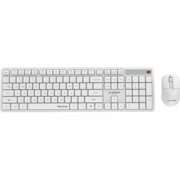 Gembird KBS-WMS-01-W Bezdrátová stolní sada Silent Key Pr...