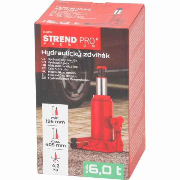 Zvedák Strend Pro Premium, 0,6 tun, 196-405 mm, hydraulický