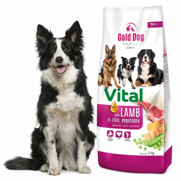 GOLD DOG Premium Vital jehněčí a rýže- suché krmivo pro p...