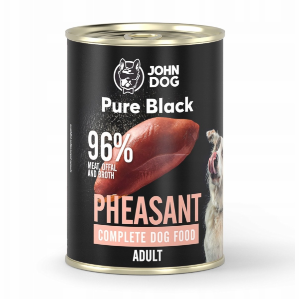 JOHN DOG Pure Black Mono Bažant - vlhké krmivo pro psy - ...