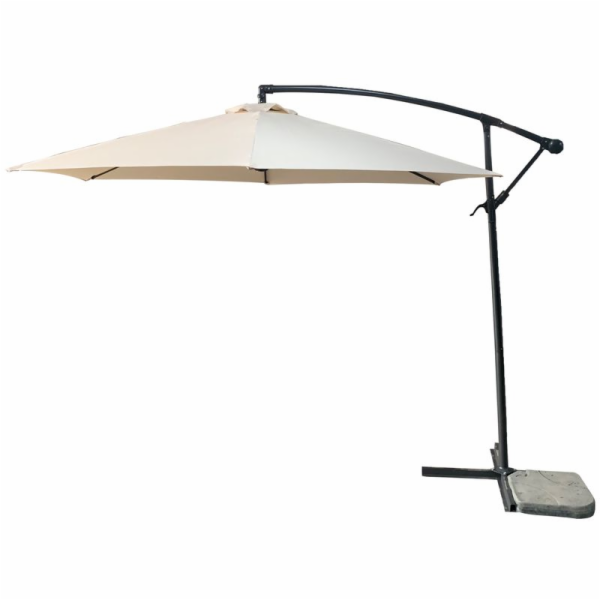 Deštník DEMI 300 cm, 42 mm, béžový, PE, zahradní