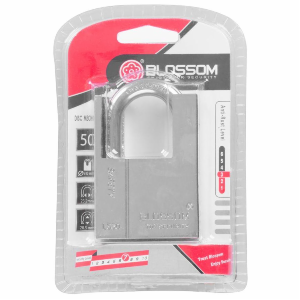 Zámek Blossom LS0350, 50 mm, visací zámek, Hi-Security, b...