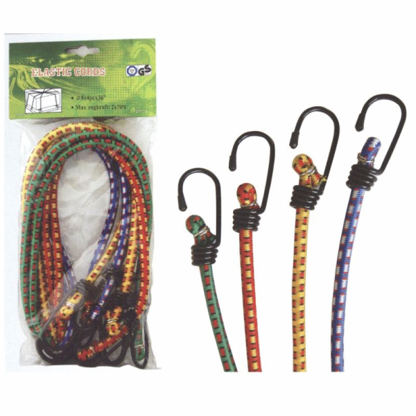 Strend Pro LB345 upínací guma, 8 mm, 4x 100 cm, s ocelový...