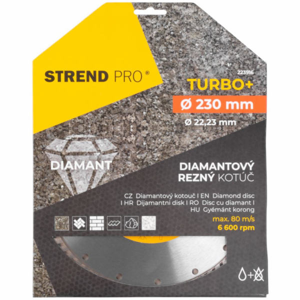 Strend Pro 521C, 230 mm, diamantový kotouč, Turbo +