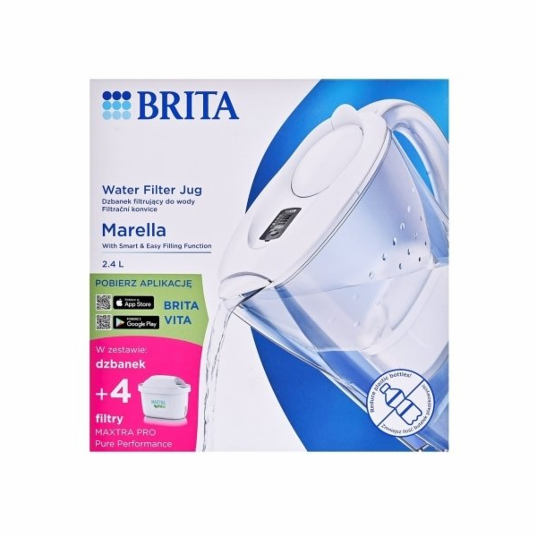 Filtrační konvice Brita Marella + 4 Maxtra Pro PP