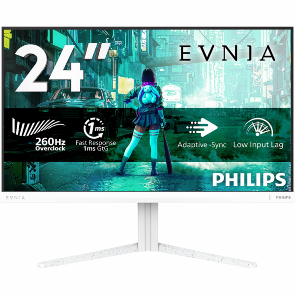 Philips Evnia/24M2N3201PL/23,8"/IPS/FHD/260Hz/0,3ms/Bílá/3R