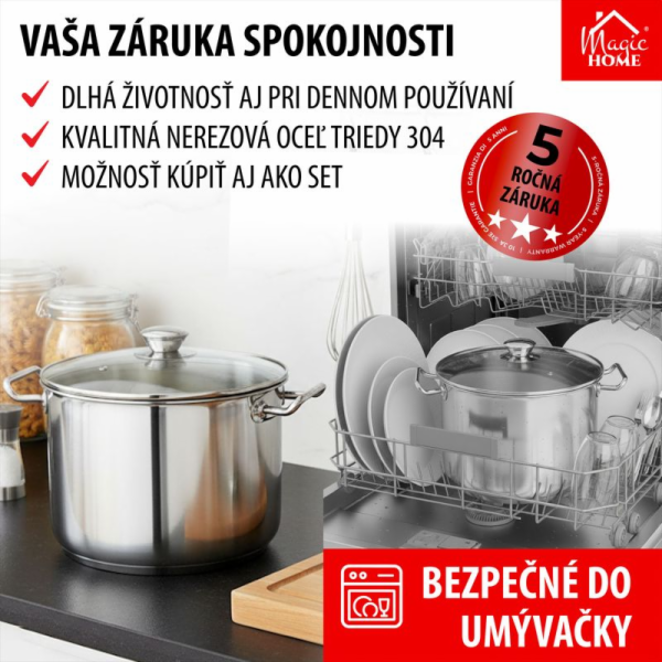 Hrniec MagicHome Chloe, 26 cm, 10 lit., so sklenenou pokr...
