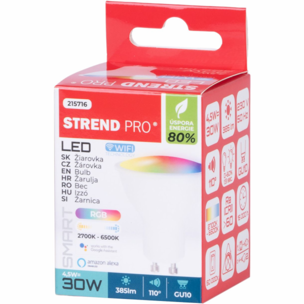 Žiarovka Strend Pro Smart, wifi, mení farby RGB, 5 W, GU10