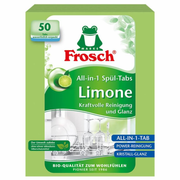 Tablety Frosch EKO, Všetko v 1, do umývačky riadu, citrón...