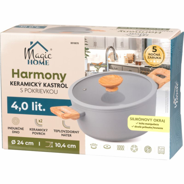 Kastról MagicHome Harmony, so sklenenou pokrievkou, 24 cm