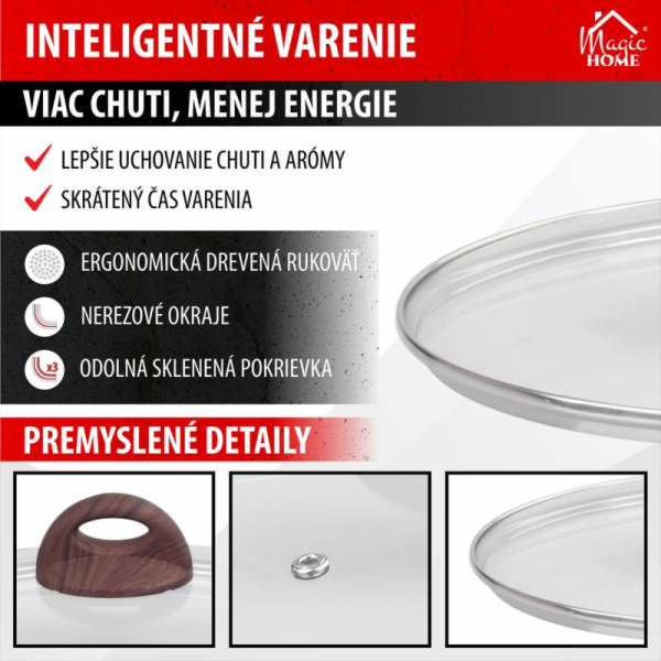 MagicHome Černá mramorová linka, 26 cm
