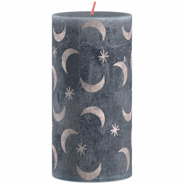 Sviečka Bolsius Rustic, valcová, Vianoce, Slate Blue, 130...