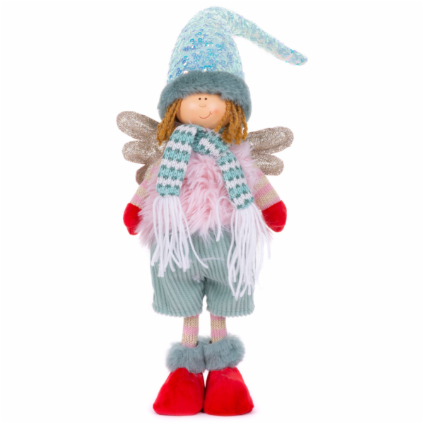 MagicHome Vánoční figurka, andělíček s červenými botami, ...