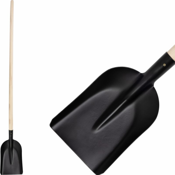 Lopata S504A.WH, model 7131, černá, úzká, dřevěná rukojeť