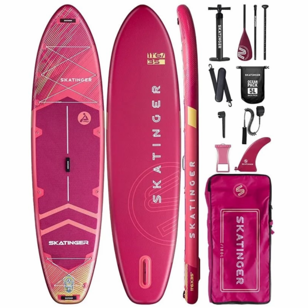SUP prkno SKATINGER Prana Meteor Red 350 x 89 x 15 cm