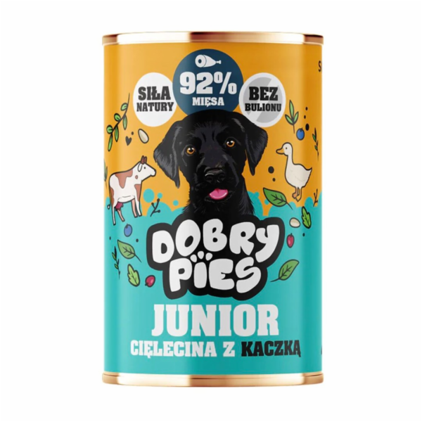 DOBRY PIES Junior Telecí s kachnou – vlhké krmivo pro psa...