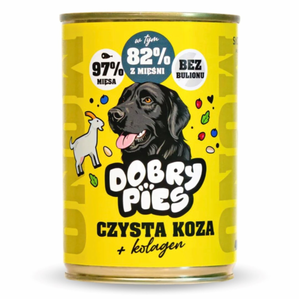 DOBRY PIES Mono Čistá koza + kolagen – vlhké krmivo pro p...