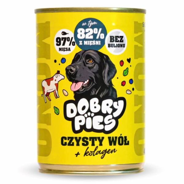 DOBRY PIES Mono Čistý vůl + kolagen – vlhké krmivo pro ps...