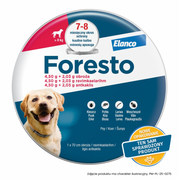 ELANCO Foresto obojek pro psy nad 8 kg