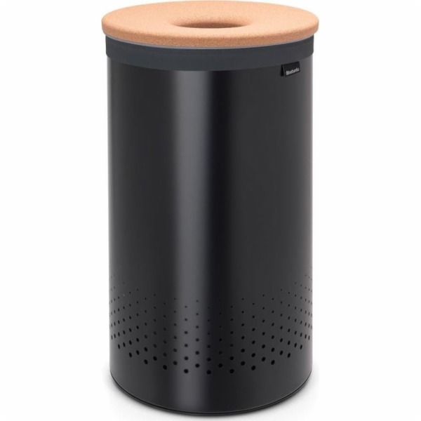 Brabantia koš na prádlo 60 l matně černý s korkovým víkem...