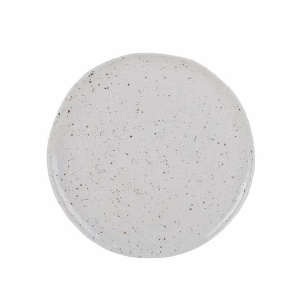 Dezertní talíř Domoletti Stracciatella, O21,8cm hnědá/bílá