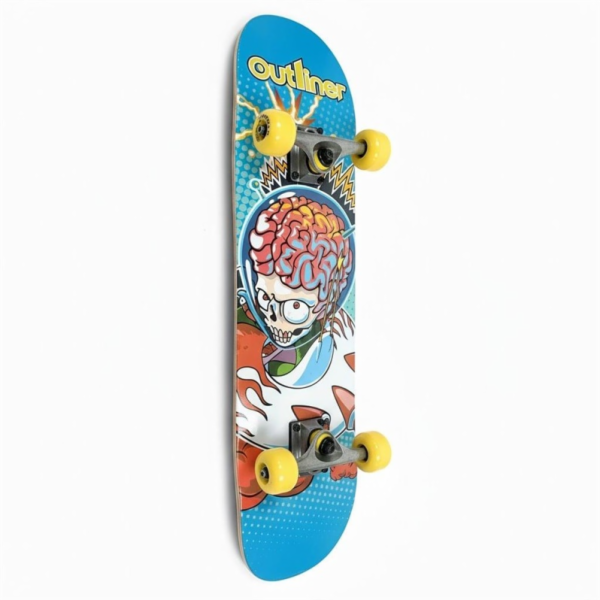 Skateboard Outliner SB-3108-4, černo/žlutý