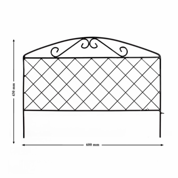 Dekorativní plot, 60 x 43 cm