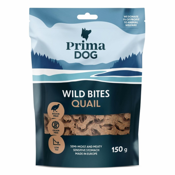 Lahodné krmivo pro psy Prima, křepelčí maso, 0,15 kg