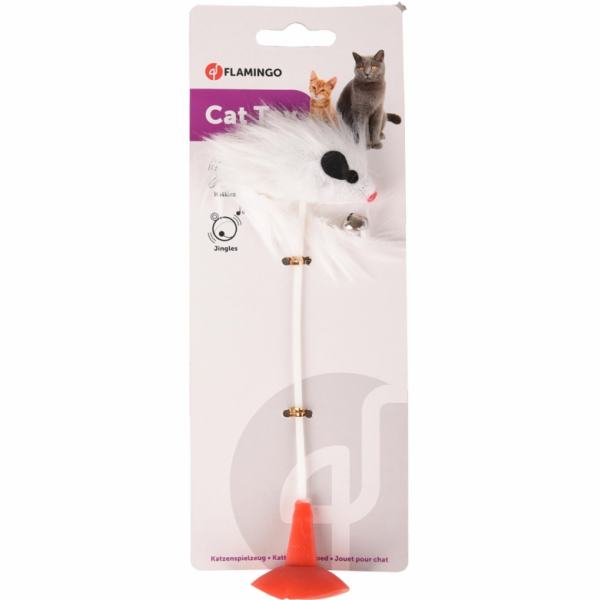 Hračka pro kočky Flamingo, bílá