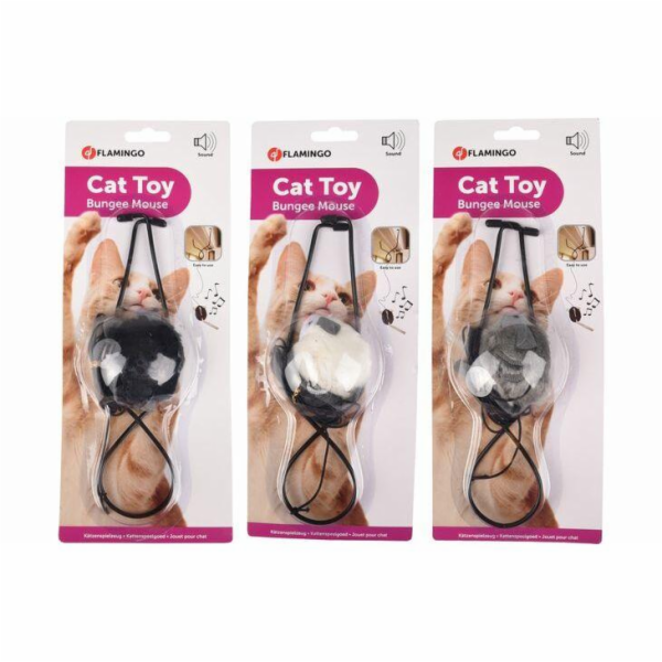 Hračka pro kočky Flamingo Bungee Mouse
