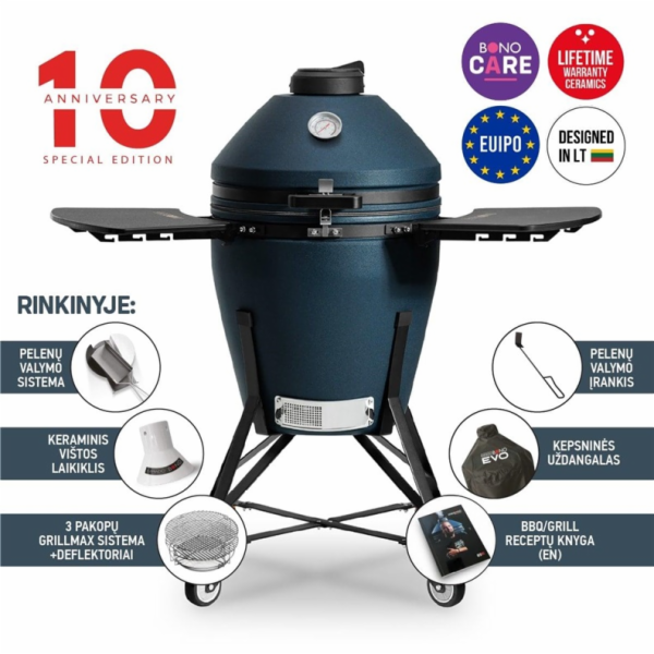 Gril Kamado Bono MEDIA EVO 22, modrý, 79 cm