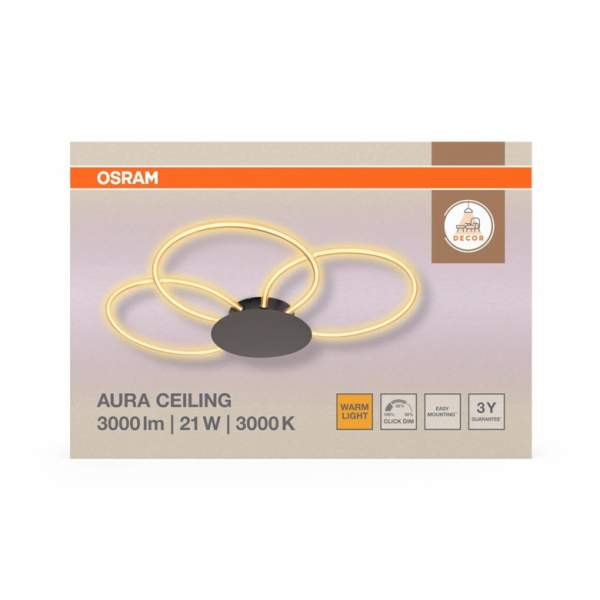 Stropní svítidlo Osram, LED, 21W, 3000K, 2200lm.