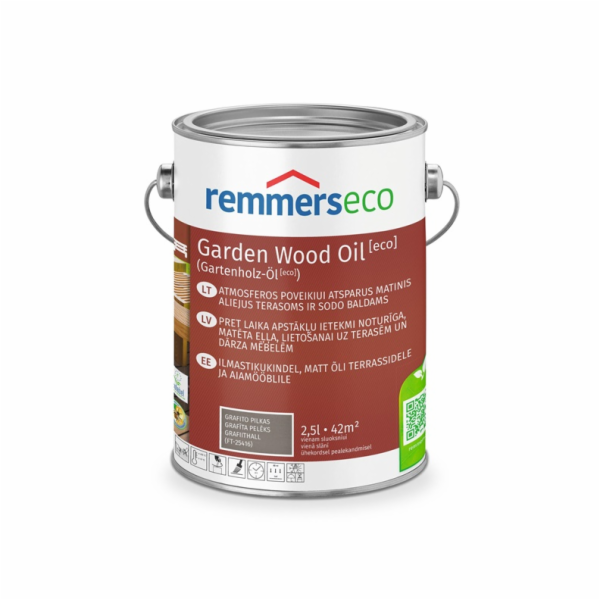 Olej na dřevo Remmers Garden Wood Oil Eco graphite sp 2,5 l