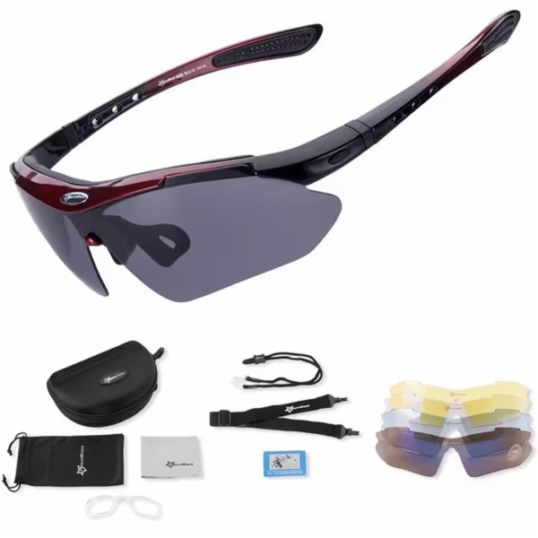 RockBros Polarizační cyklistické brýle 10001 - SET černé ...