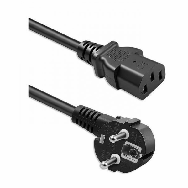 Qoltec Napájecí kabel | Úhlová zástrčka SCHUKO CEE 7/7 (E...