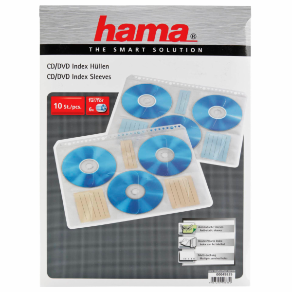 1x10 Hama CD-ROM-Index-obalky  transparent.-bila         ...
