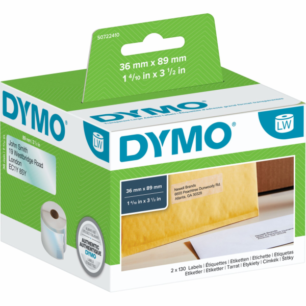 Dymo 99013  papírové štítky průhledné  8