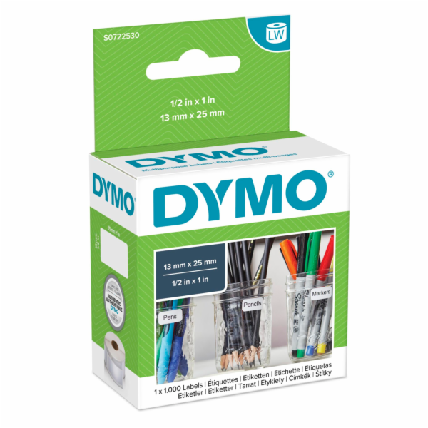 Dymo 11353  papírové štítky bílé  25mm x