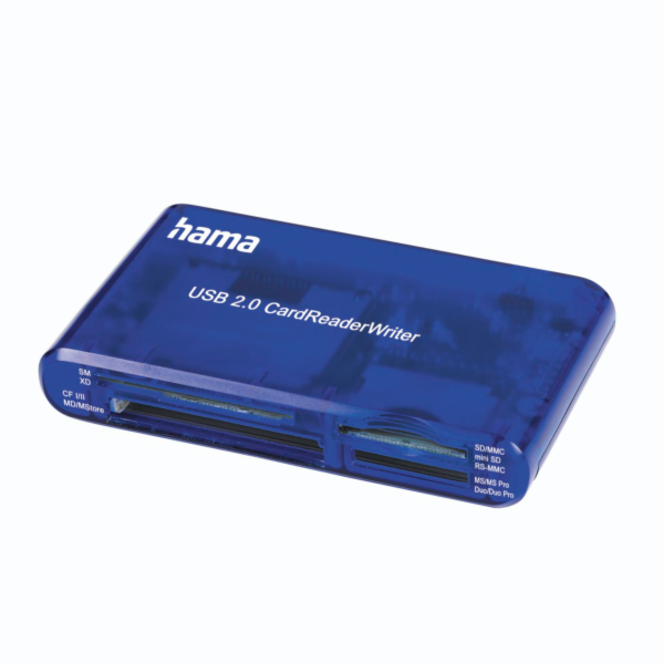 Čtečka karet Sandisk (Hama) 35v1, USB 2.0, modrá