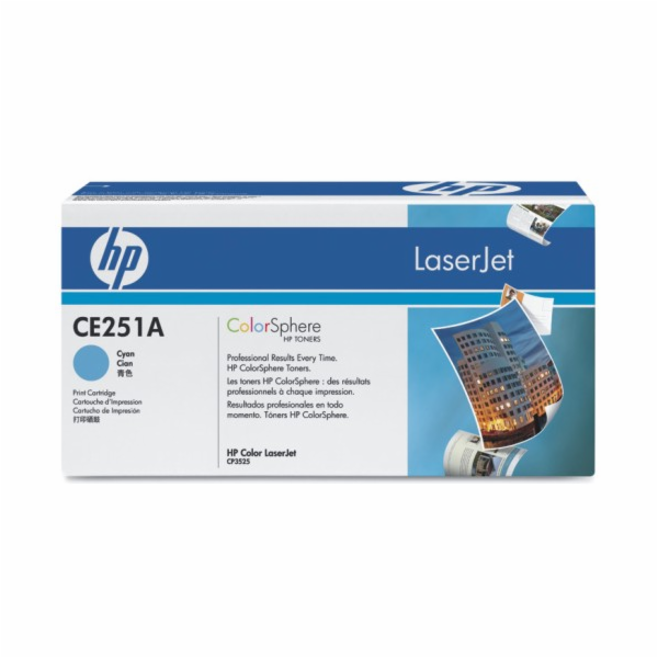 HP 504A Cyan LJ Toner Cart, CE251A (7,000 pages)